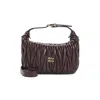 Miu Miu Compact Quilted Purse Adjustable Strap In Red