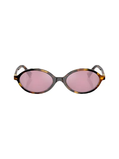 Miu Miu Miumiu 0mu 04zs Miu Regard Vau50d Havana Miele Sunglasses In Brown