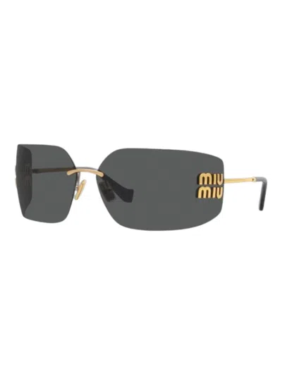 Miu Miu Sunglasses 54ys Sole In Gold