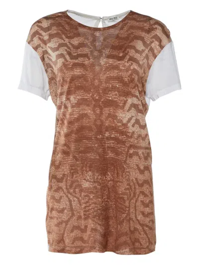Pre-owned Miu Miu Snake-print T-shirt