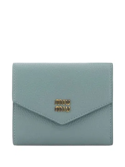 MIU MIU SNAP CLOSURE SMALL LEATHER WALLET