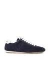 Miu Miu Sneakers Plume In Pelle Scamosciata Blu Navy Donna In Blue