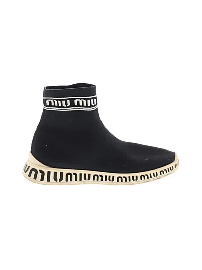 Pre-owned Miu Miu Sneakers In Black