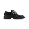 Miu Miu Leather Brogue Shoes In Black