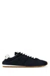 Miu Miu Fabric And Suede Sneakers With Contrast Sole In Navy