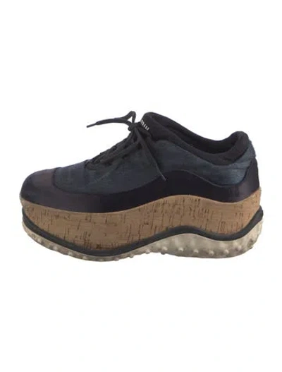 Pre-owned Miu Miu Sneakers In Blue