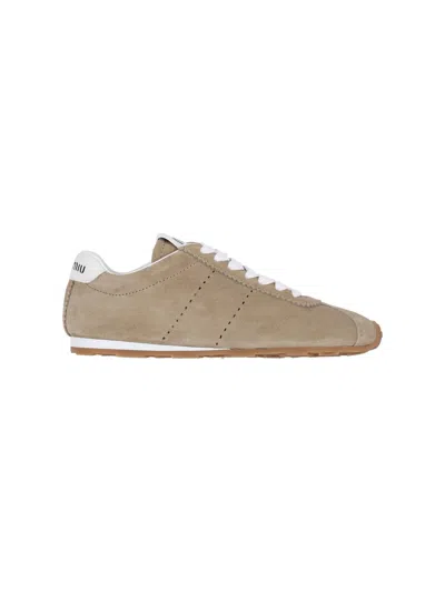 Miu Miu Sneakers "plume" In Nude