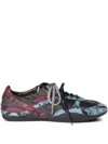 Miu Miu Gymnasium Technical Fabric And Python-print Ayers Leather Sneakers In Multi