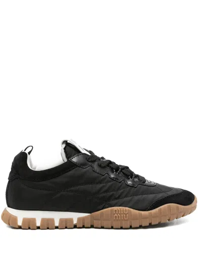 Miu Miu Sneakers Tyre In Technical Fabric And Suede In Multi