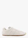 Miu Miu Leather Plume Low-top Sneakers Rubber Sole In White