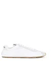 Miu Miu White Leather Low Top Sneakers In White