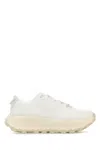 Miu Miu Textured Sole Fabric Athletic Shoes In White