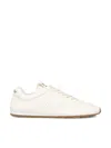 Miu Miu Low-top Sneakers With Rubber Sole And Stitching In White