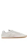 Miu Miu Plume Nappa Leather Low-top Sneakers In White