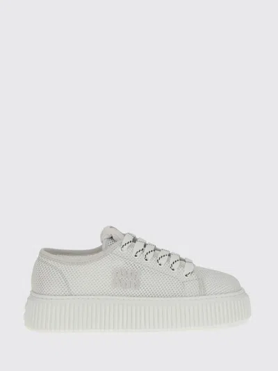 Miu Miu Platform Sneakers In White