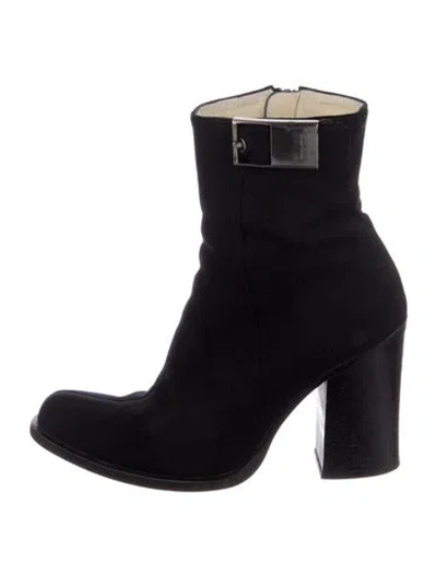 Pre-owned Miu Miu Sock Boots In Black