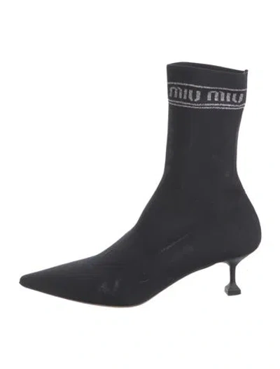 Pre-owned Miu Miu Sock Boots In Multi