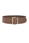 Miu Miu Soft Calf Square Belt In Bruciato