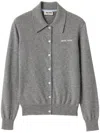 Miu Miu Cashmere Cardigan In Grey