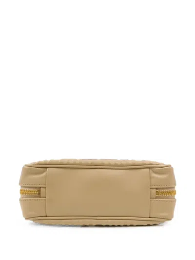 Pre-owned Miu Miu Softy Logo Chain Shoulder Bag In Neutrals
