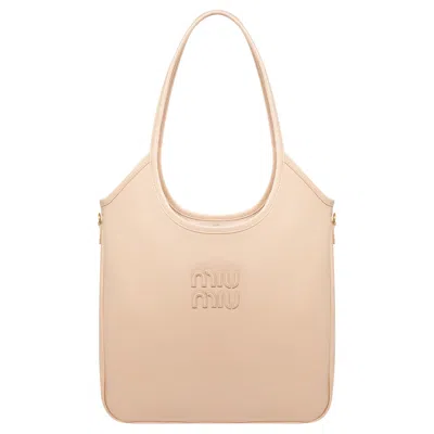 Pre-owned Miu Miu Softy Lux Tote 'cipria' | Pink | Women's Size Onesize