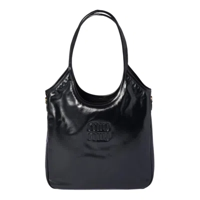 Pre-owned Miu Miu Softy Lux Tote 'nero' | Black | Women's Size Onesize