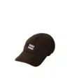 Miu Miu Solid Color Baseball Cap In Black