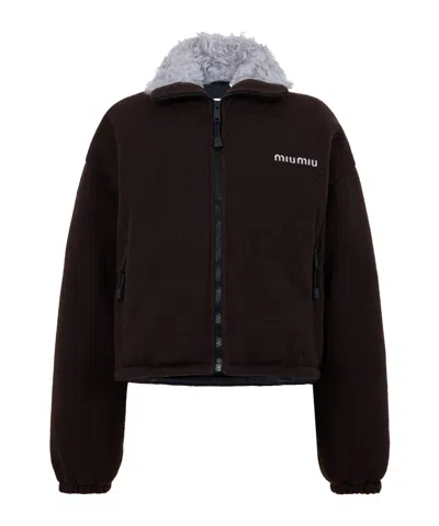 Miu Miu Solid Color Jackets In Black