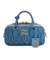 Miu Miu Solid Color Mini Handbag In Blue