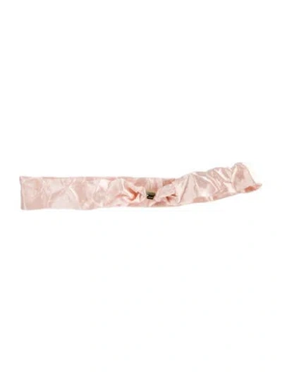 Pre-owned Miu Miu Solid Hair Tie In Pink