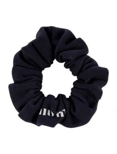 Pre-owned Miu Miu Solid Knit Scrunchie In Blue