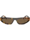 Miu Miu Tortoiseshell-effect Sunglasses In Braun