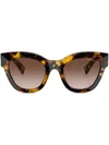Miu Miu Sonnenbrille Mit Cat-eye-gestell In Braun
