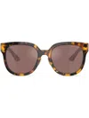 Miu Miu Womens Brown Mu 01zs Square-frame Acetate Sunglasses In Braun