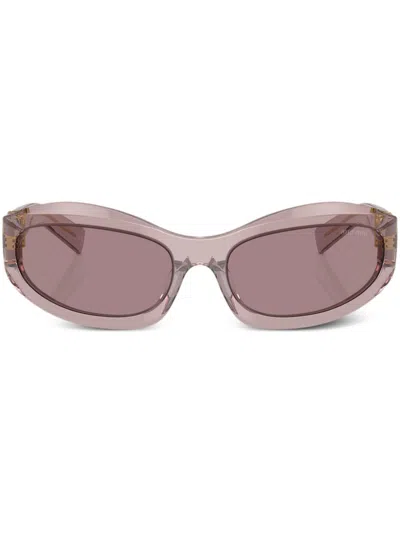 MIU MIU GEOMETRIC-FRAME SUNGLASSES