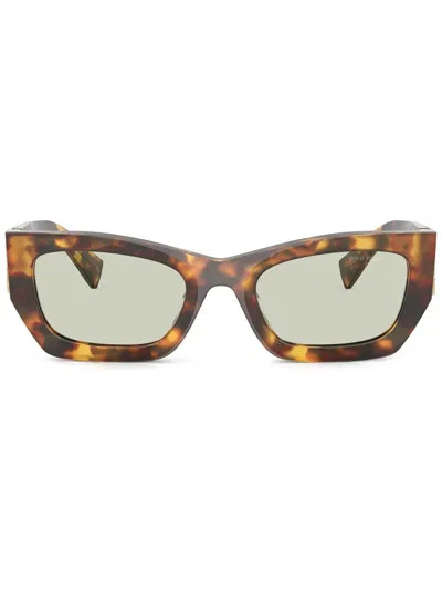 Miu Miu Sonnenbrille Mit Logo In Braun