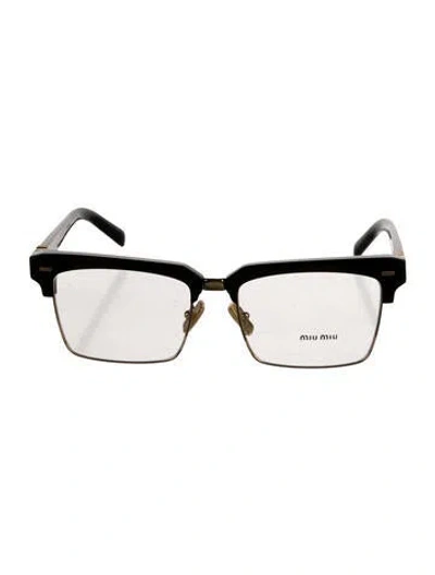 Pre-owned Miu Miu Square Eyeglasses In Black