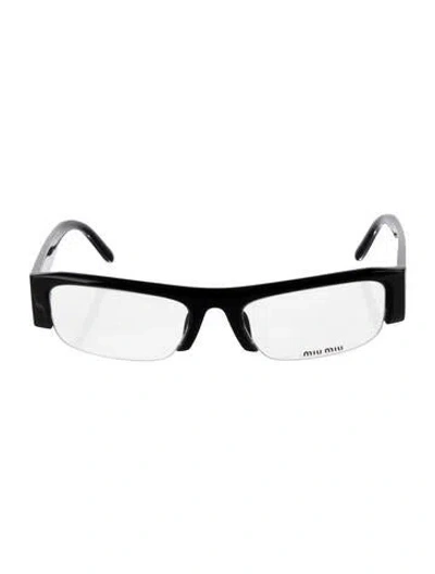 Pre-owned Miu Miu Square Eyeglasses In Black