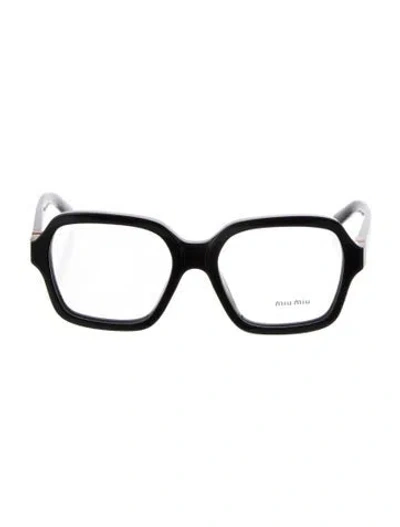 Pre-owned Miu Miu Square Eyeglasses In Black