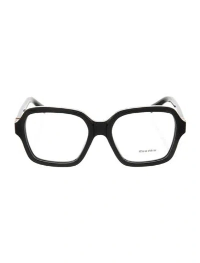 Pre-owned Miu Miu Square Eyeglasses In Black