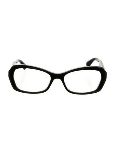 Pre-owned Miu Miu Square Eyeglasses In Black