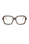 Miu Miu Square Eyeglasses In Brown