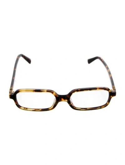 Pre-owned Miu Miu Square Eyeglasses In Brown