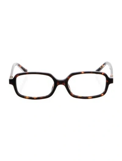 Pre-owned Miu Miu Square Eyeglasses In Brown