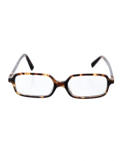 Pre-owned Miu Miu Square Eyeglasses In Brown