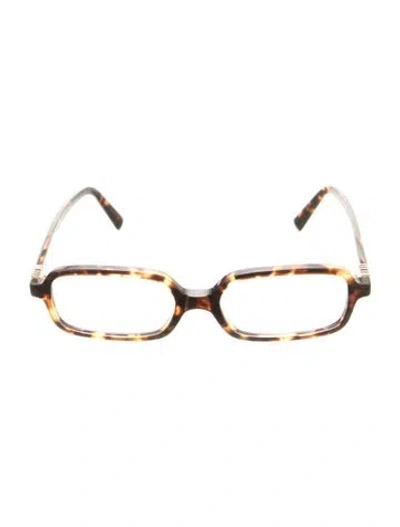 Pre-owned Miu Miu Square Eyeglasses In Brown