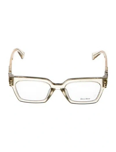Pre-owned Miu Miu Square Eyeglasses In Clear