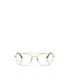 Miu Miu Womens Mu 51wv Square-frame Metal Optical Glasses Gold In Gold