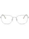 Miu Miu Square-frame Glasses In Silver
