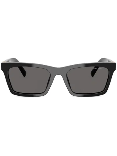Miu Miu Square-frame Sunglasses In 黑色